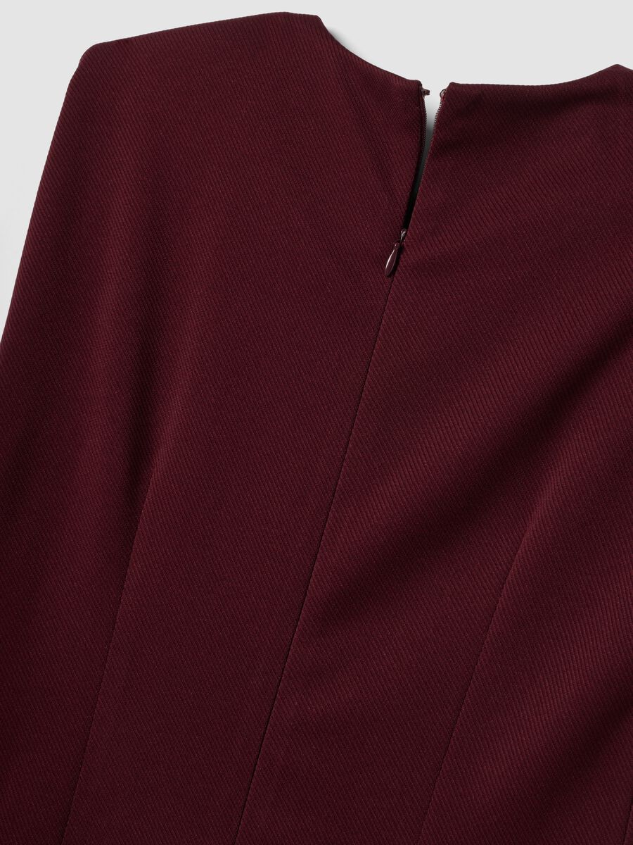Abito rosso midi in tessuto elasticizzato slim fit_6