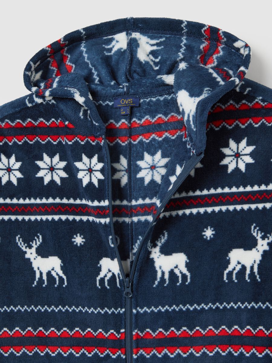Multicolour fleece pyjamas with regular fit and Christmas pattern_5