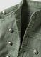Green pure cotton jacket with concealed buttons, slim fit_1