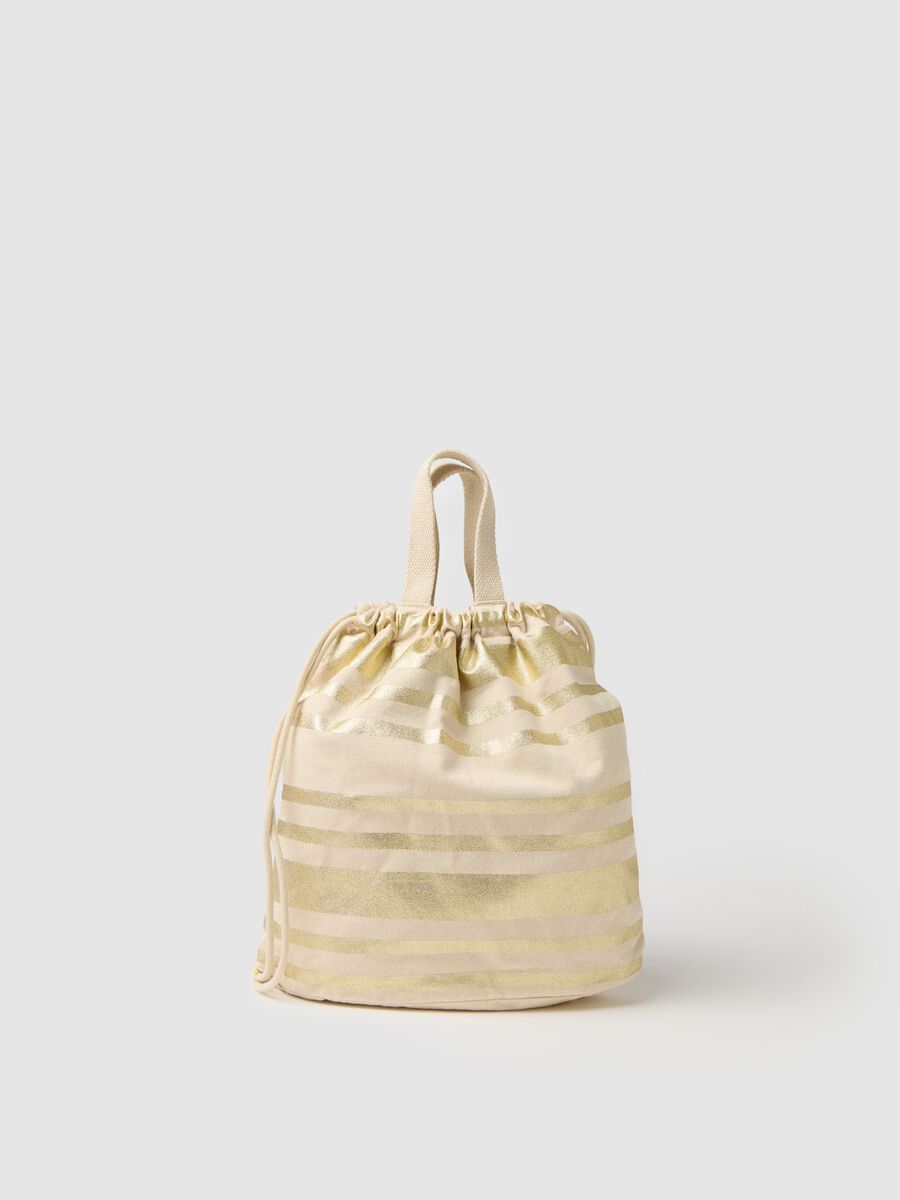 Golden Striped Beach Backpack Ovs_0