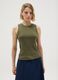 Women's pure cotton green tank top_0