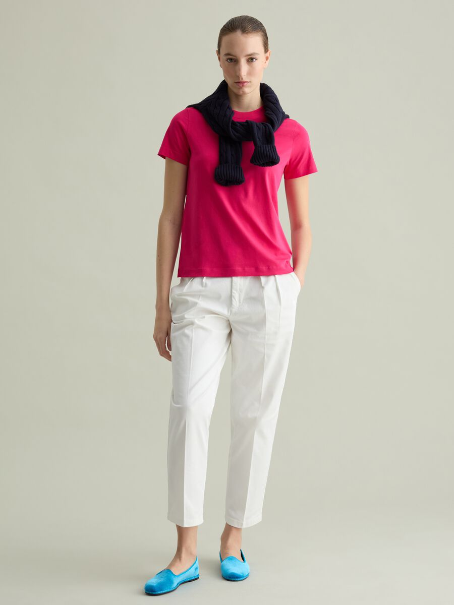 Cotton T-shirt with round neck_1