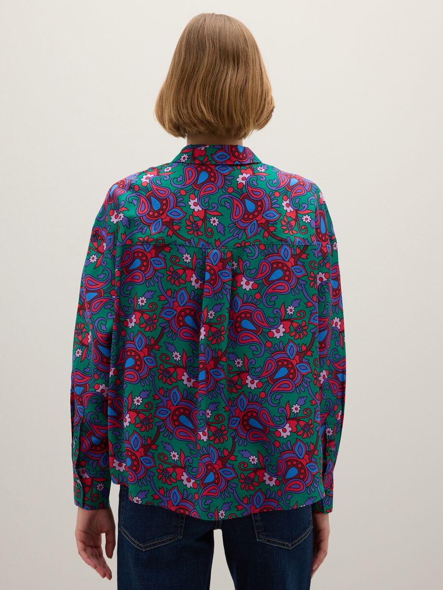 Multicolour pure viscose shirt regular fit_3