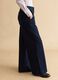 Blue stretch cotton wide leg trousers_3