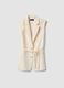 White regular-fit lyocell-linen blend waistcoat with belt_4