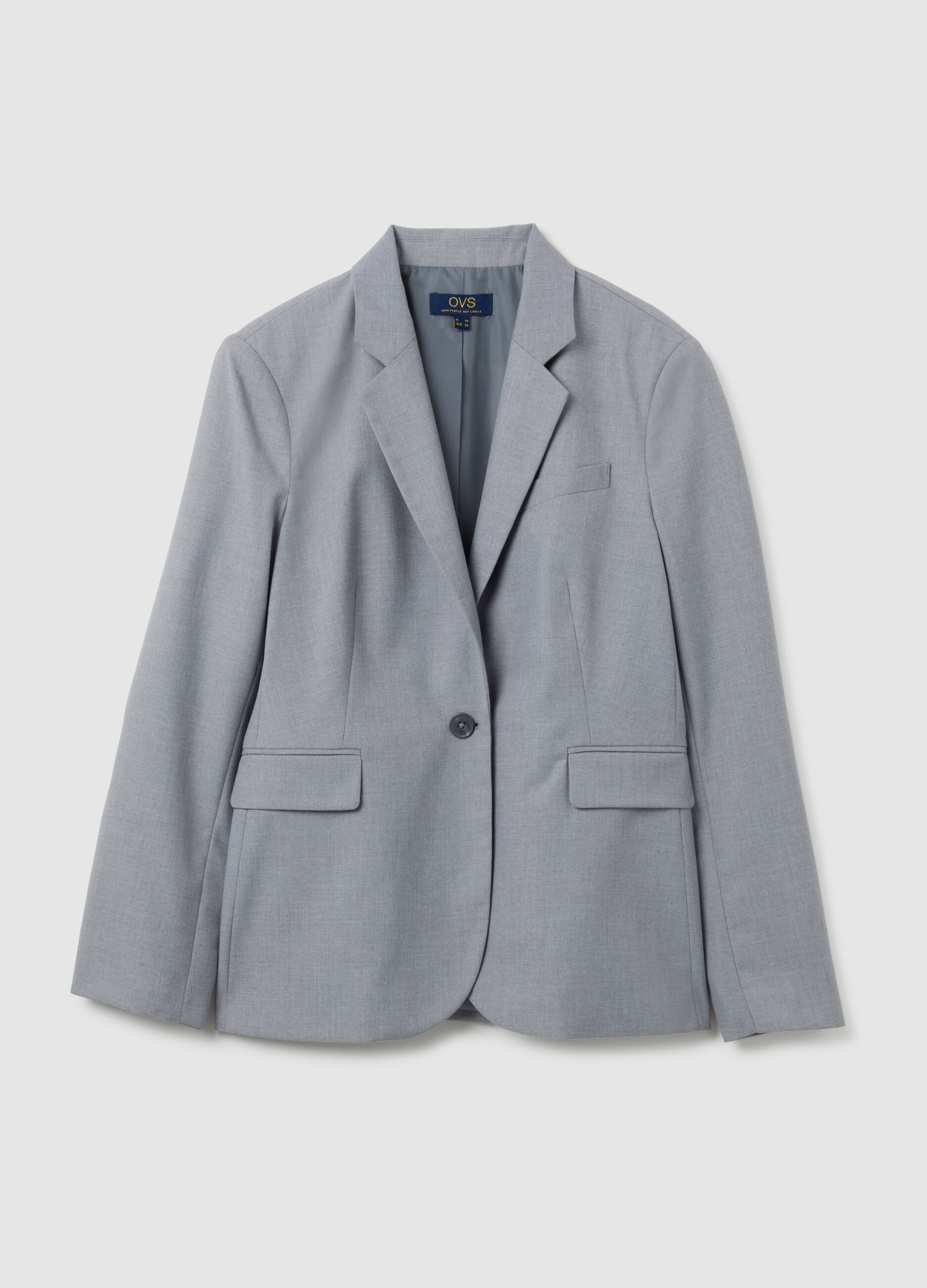Grey Regular Fit Blazer