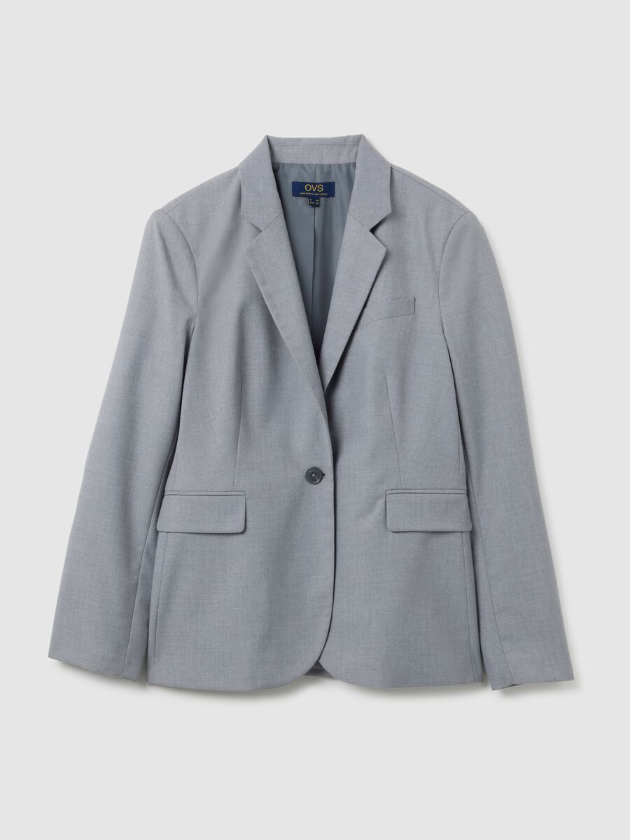 Grey Regular Fit Blazer_4
