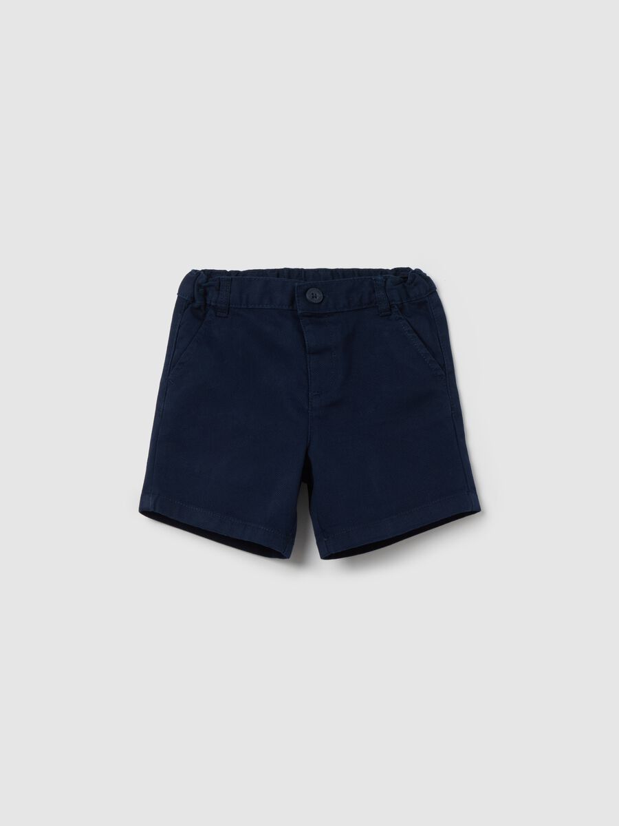 Bermuda shorts in dobby with pockets_0