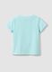 Girls&rsquo; light blue stretch cotton T-shirt, regular fit_1