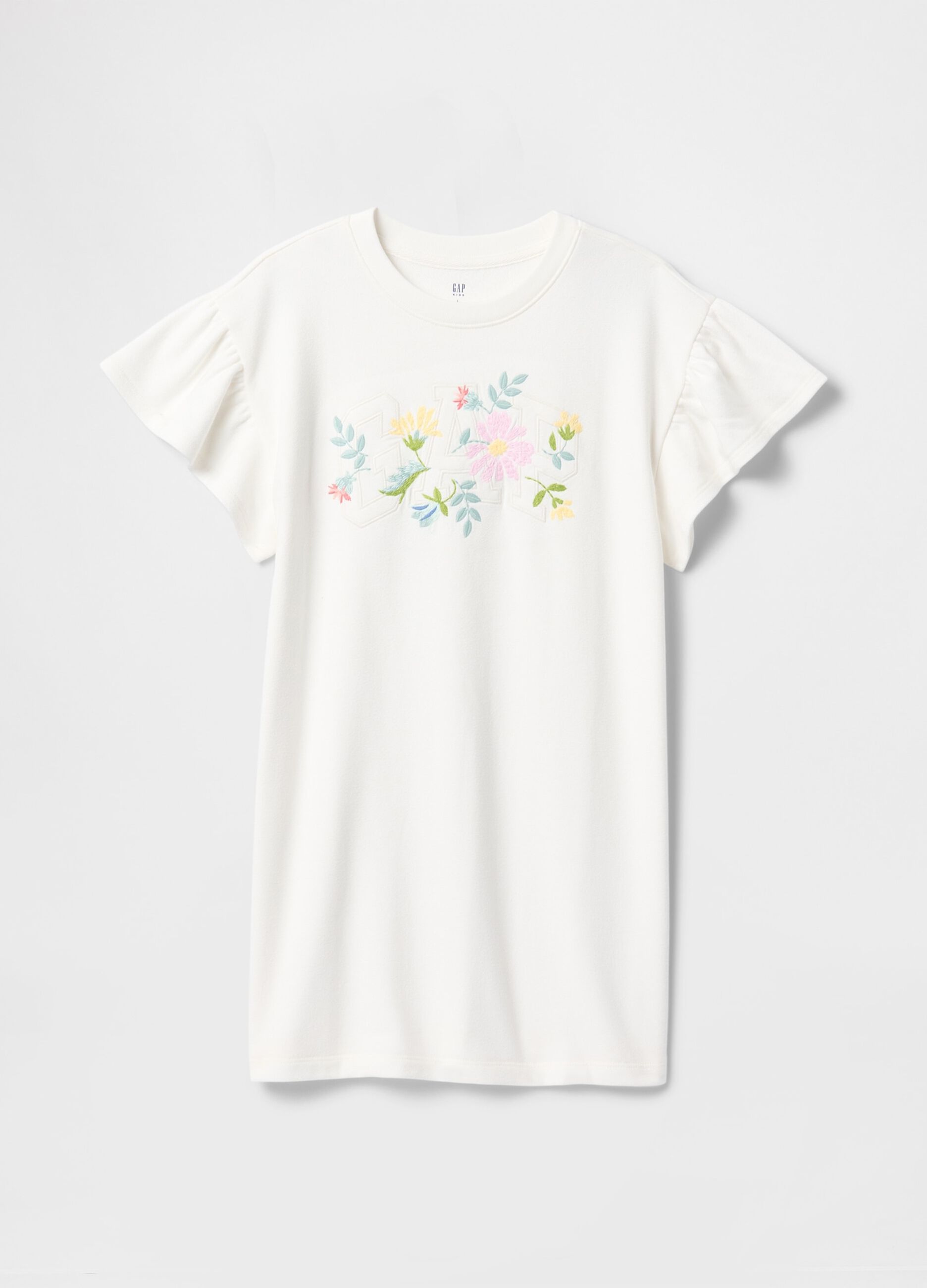 White dress with floral print GAP Kids