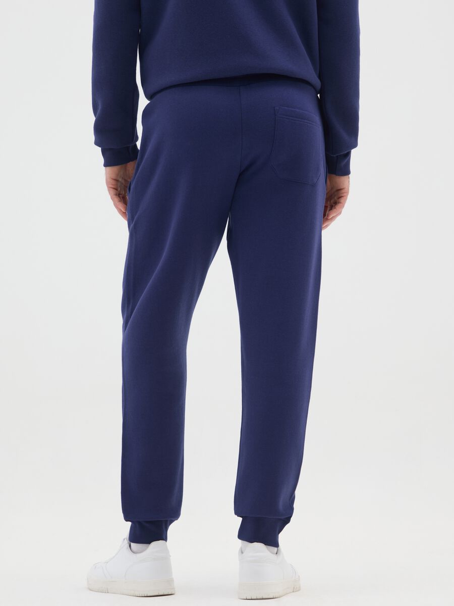 Pantaloni sportivi blu elasticizzati _2