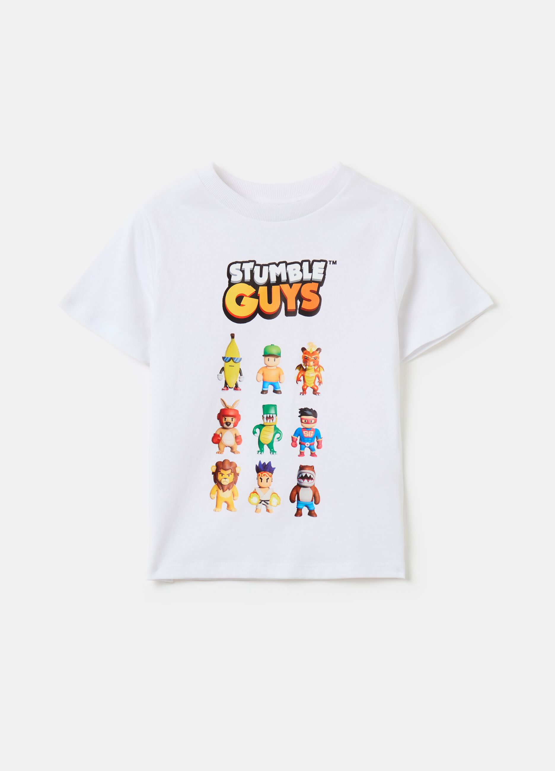 T-shirt stampa personaggi Stumble Guys
