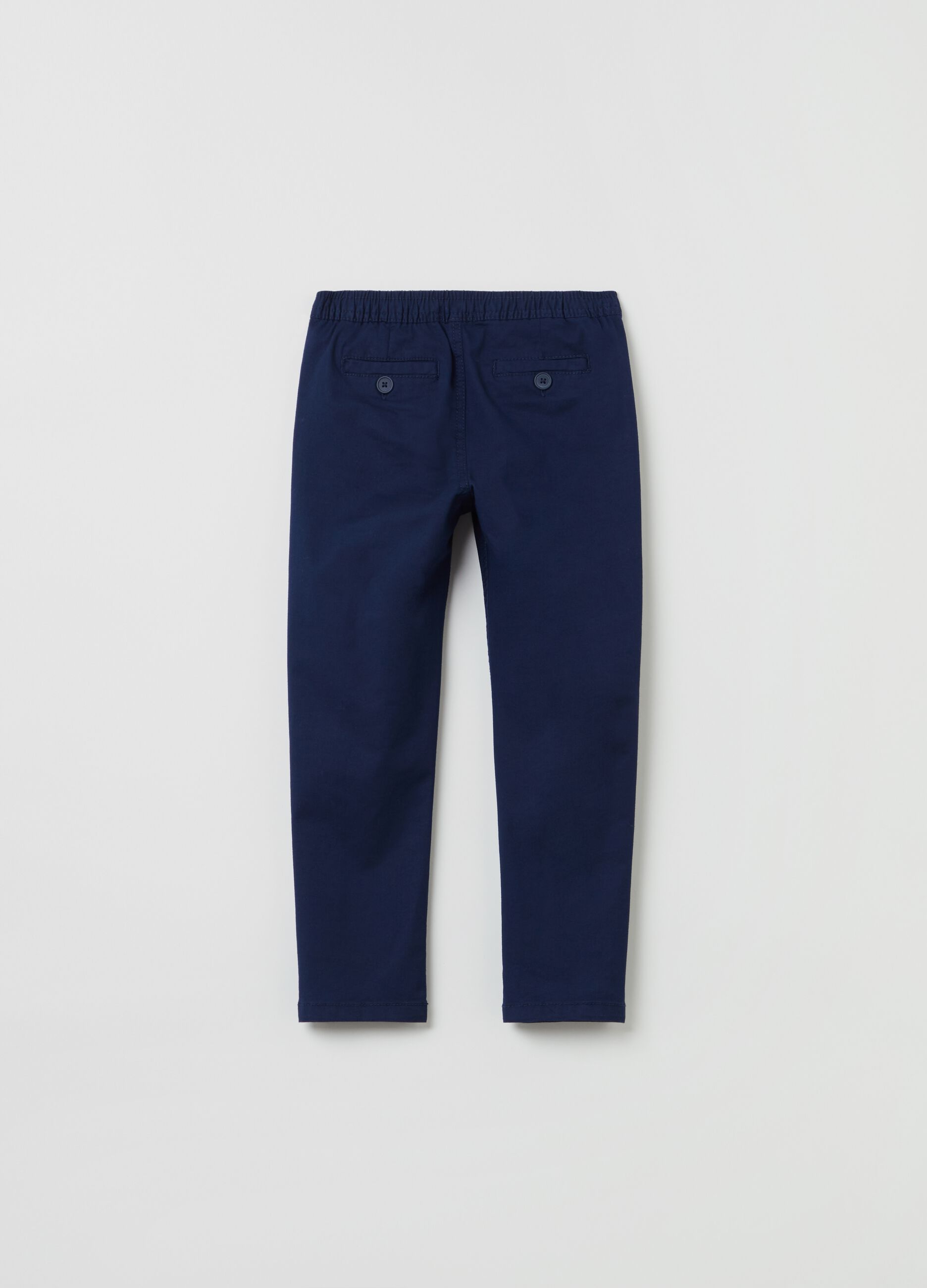 Stretch cotton joggers with pockets