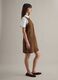 Sleeveless brown dress in genuine leather_1