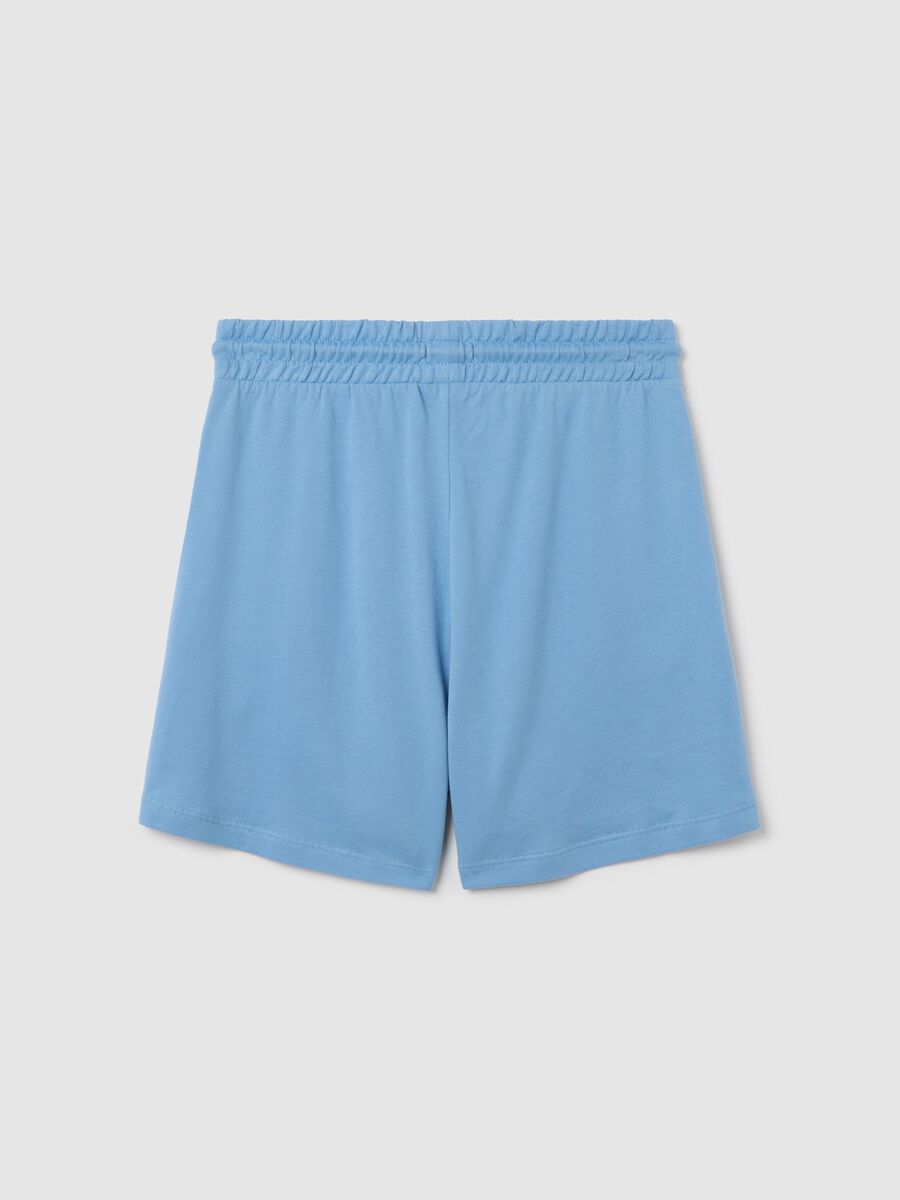Girls' short in organic cotton, blue_4
