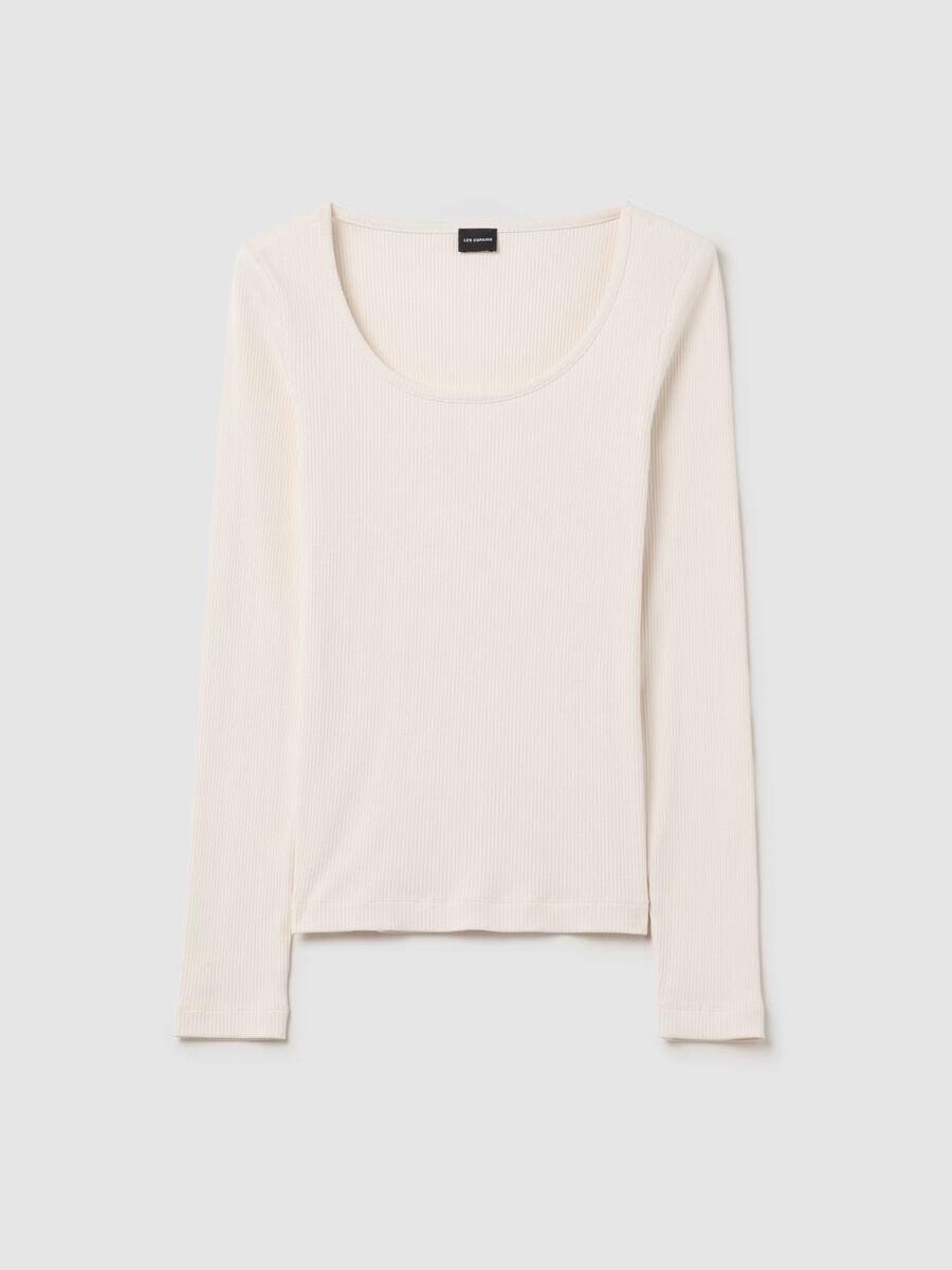 Ribbed T-shirt with long sleeves_4