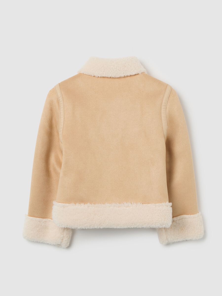 Giacca da bambina beige regular fit_1