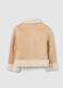 Beige regular fit girls' jacket_1