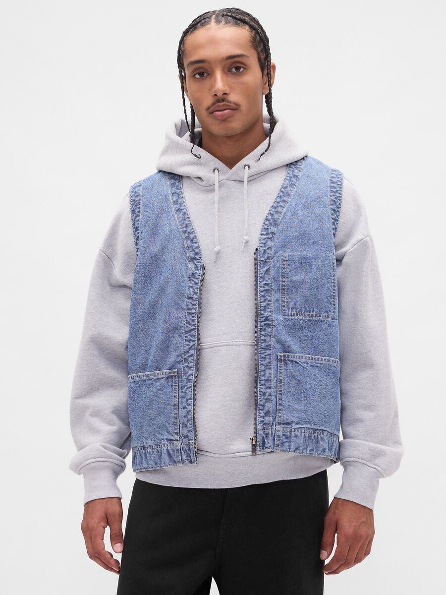 Gilet denim in cotone_0