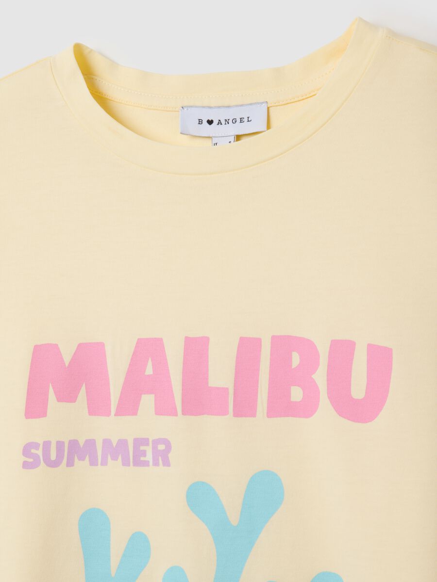 Women's yellow pure cotton T-shirt, relaxed fit_5