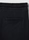 Black cotton-blend regular-fit shorts with drawstring_5