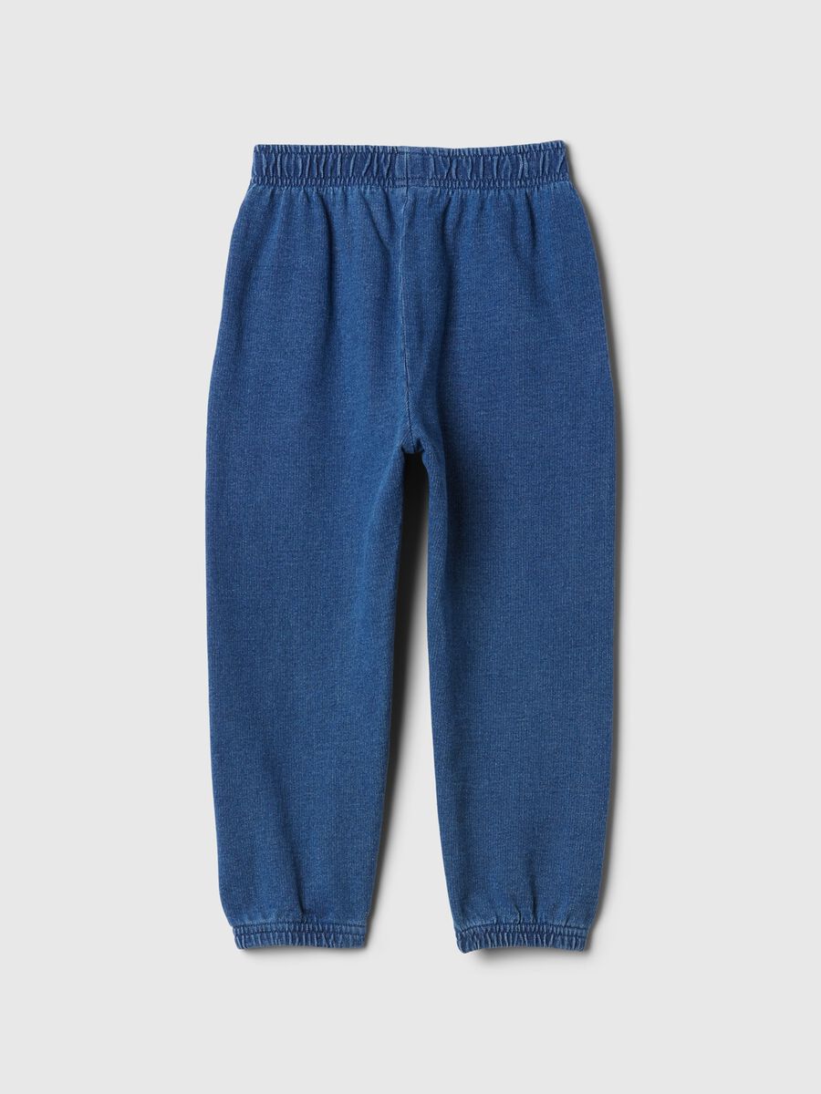 Pantaloni blu in misto cotone e poliestere_1