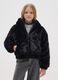Girls' black regular fit jacket with zip_0