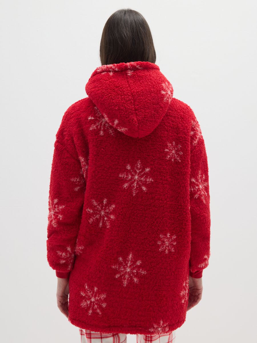 Vestaglia natalizia rossa in sherpa_3