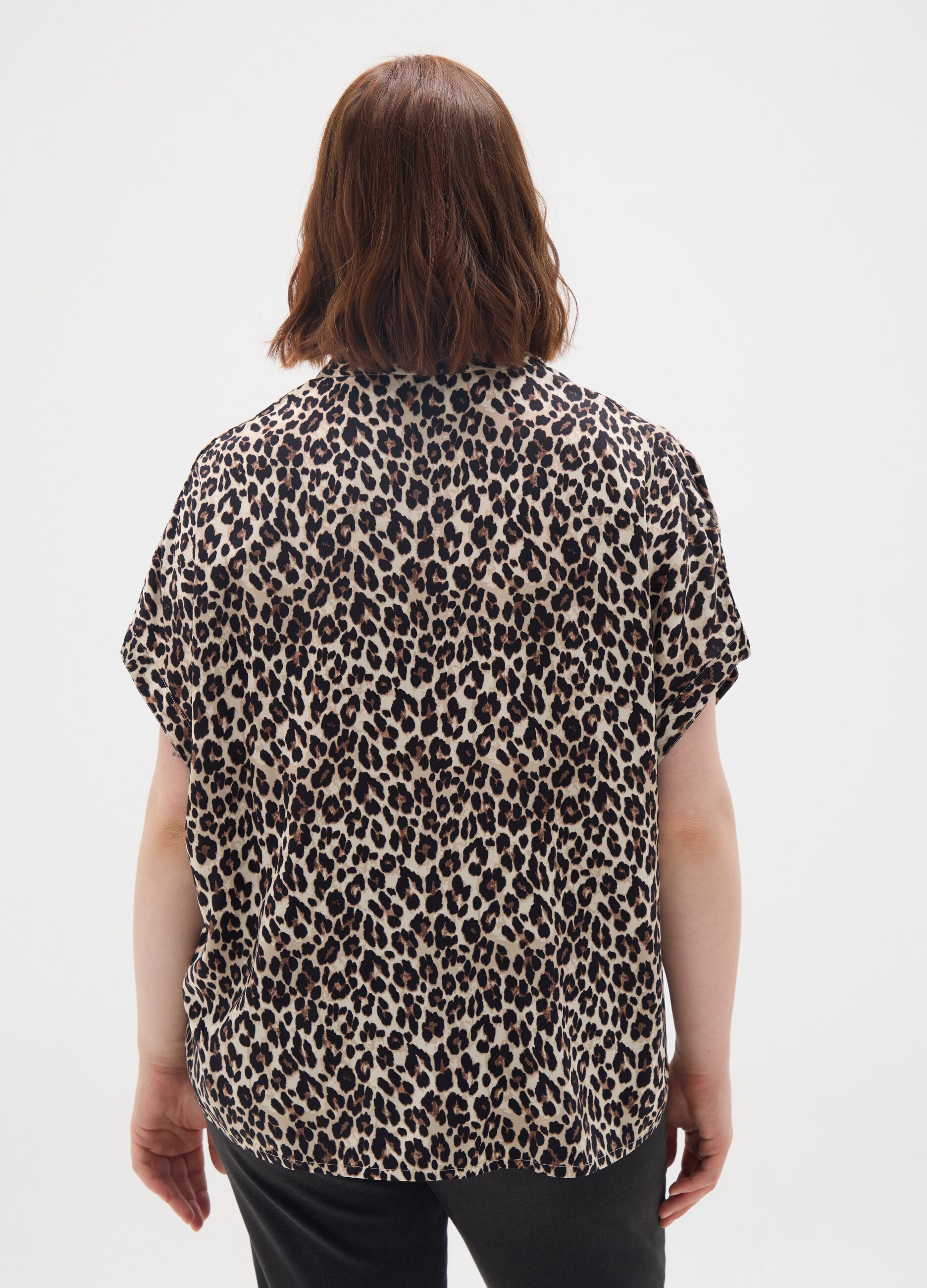 Multicolour pure viscose blouse regular fit