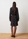 Black regular fit pure cotton and flannel dress_3