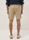 Beige cotton cargo Bermuda shorts, regular fit_2