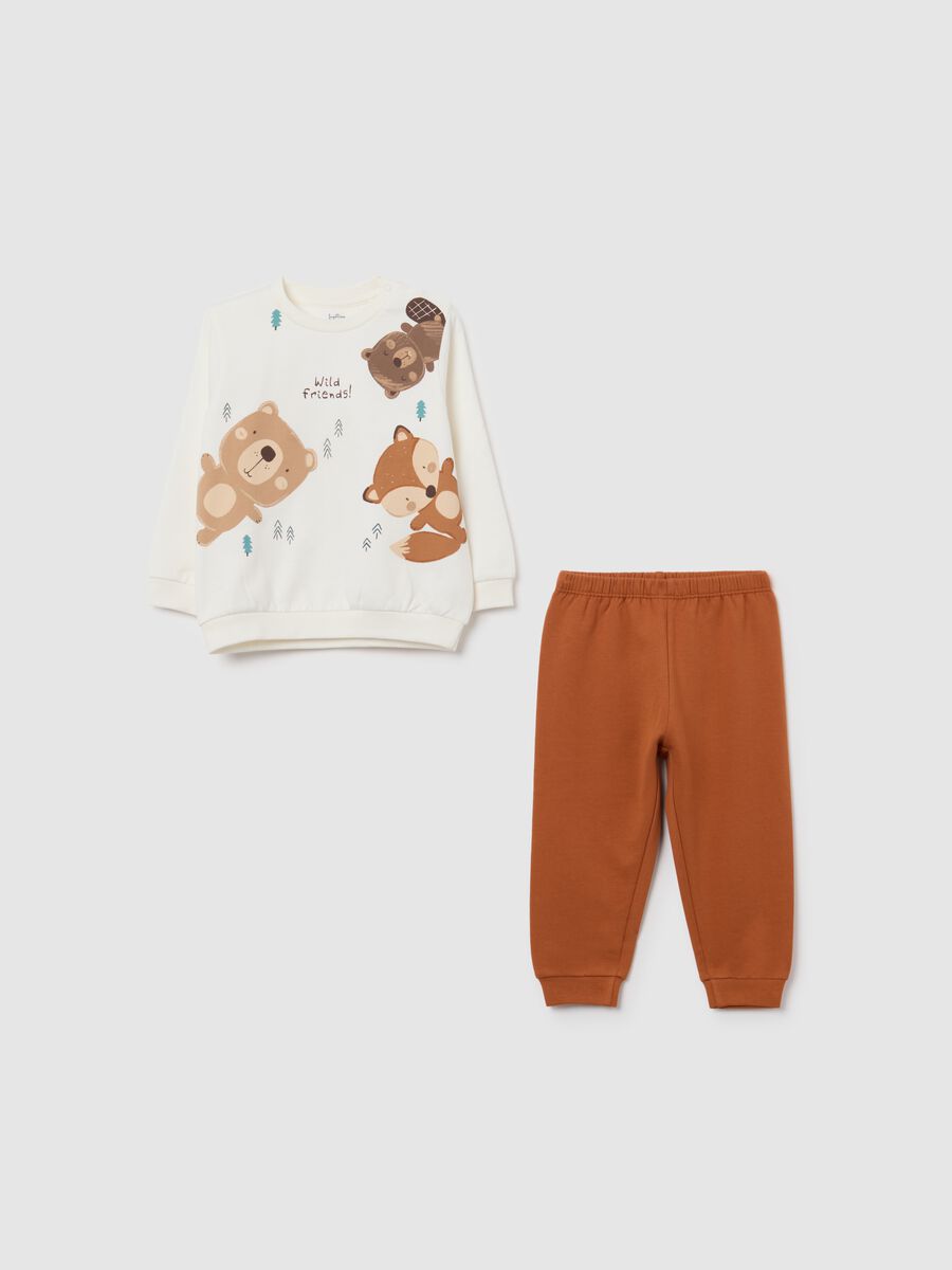 Pigiama da neonato in puro cotone multicolor regular fit_0