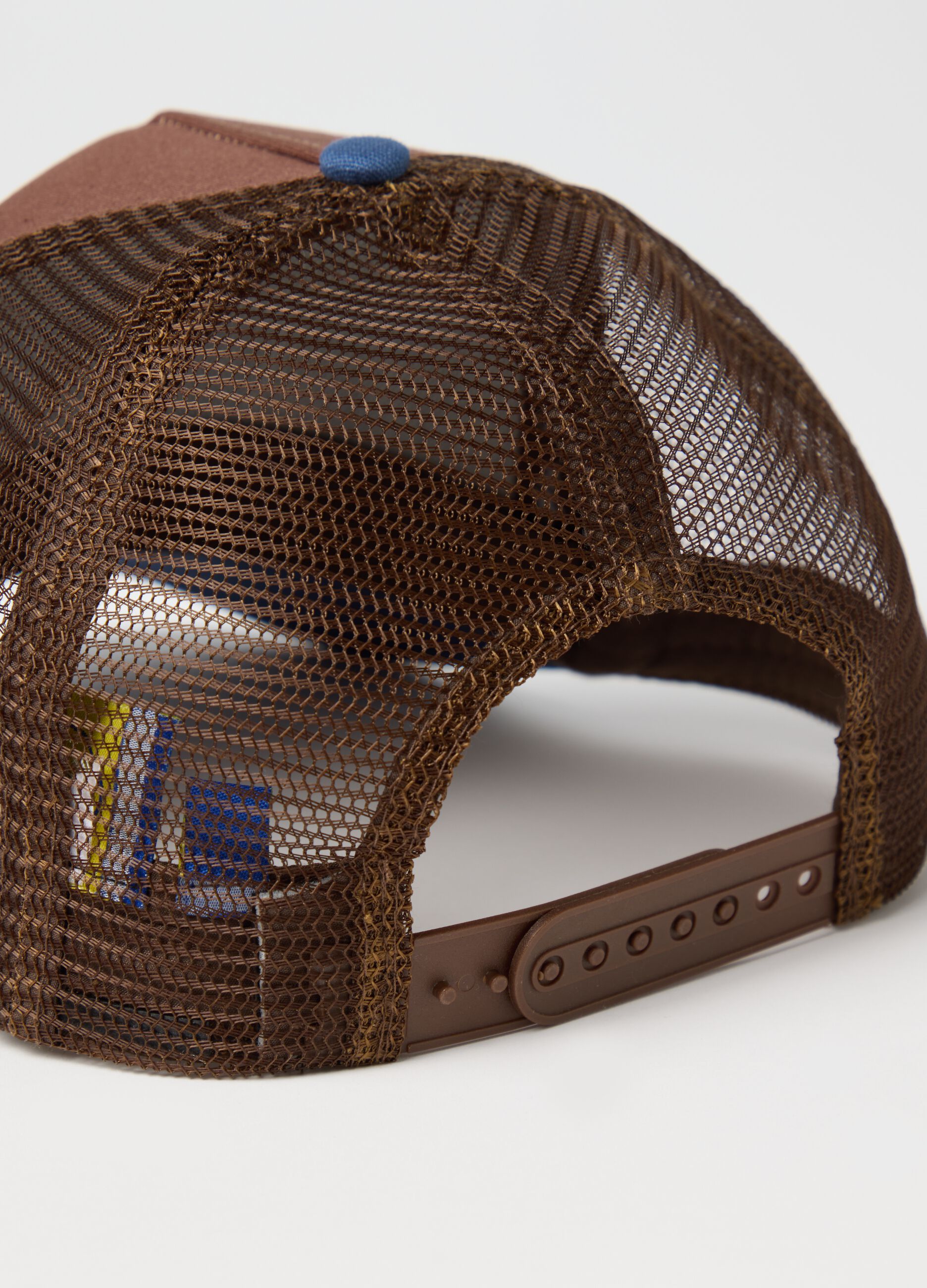 Brown cotton baseball cap OVS