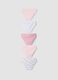 Multipack di cinque slip rosa e bianchi in cotone organico elasticizzato_1