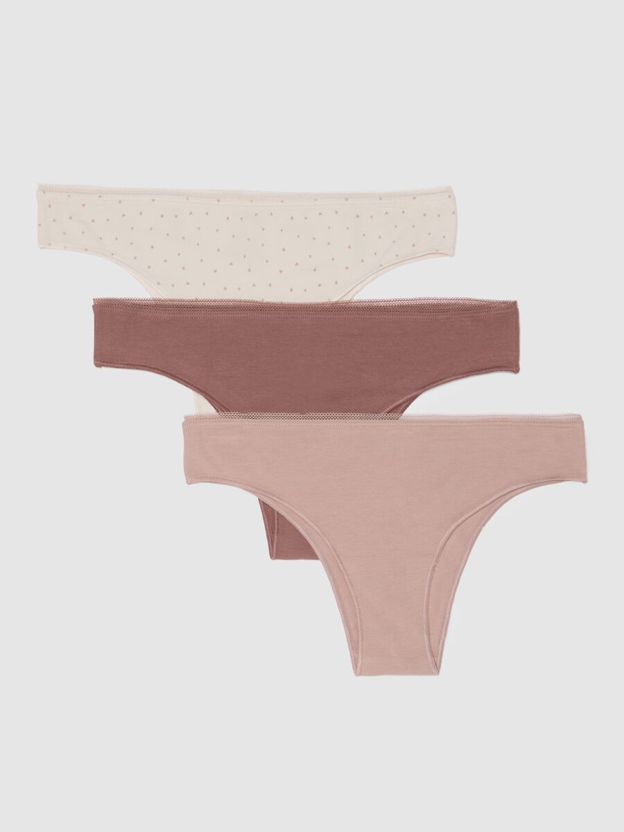 Tripack mutande a brasiliana in cotone multicolor regular fit_0