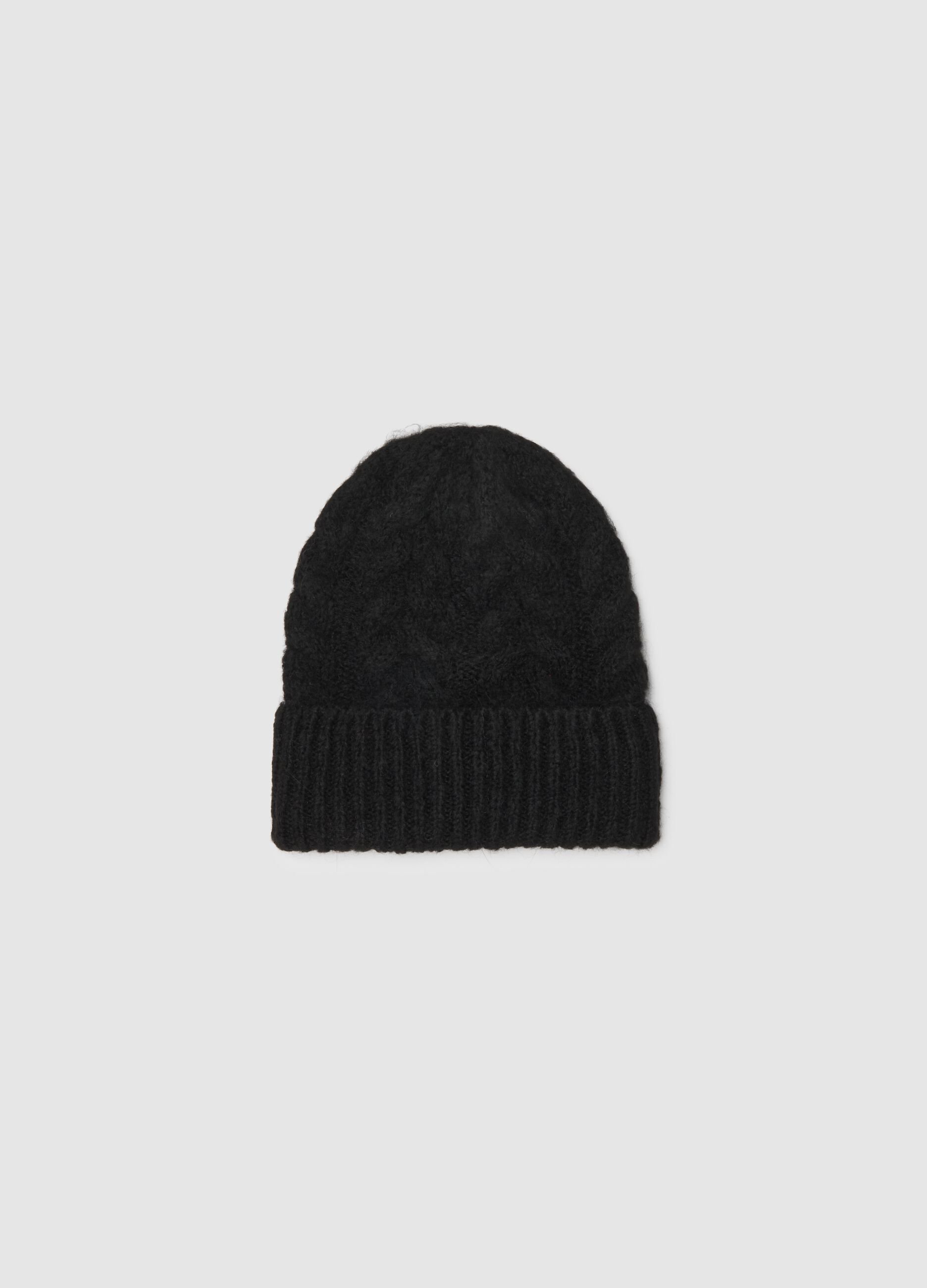 Knitted Black Hat