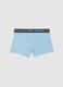 Boxer in cotone azzurro regular fit con stampa per bambini_1