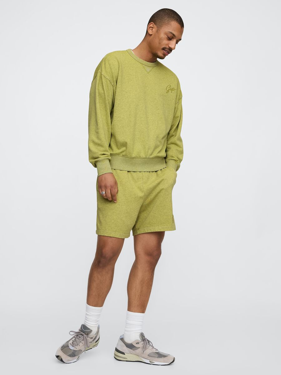 Green Gap cotton blend shorts_3