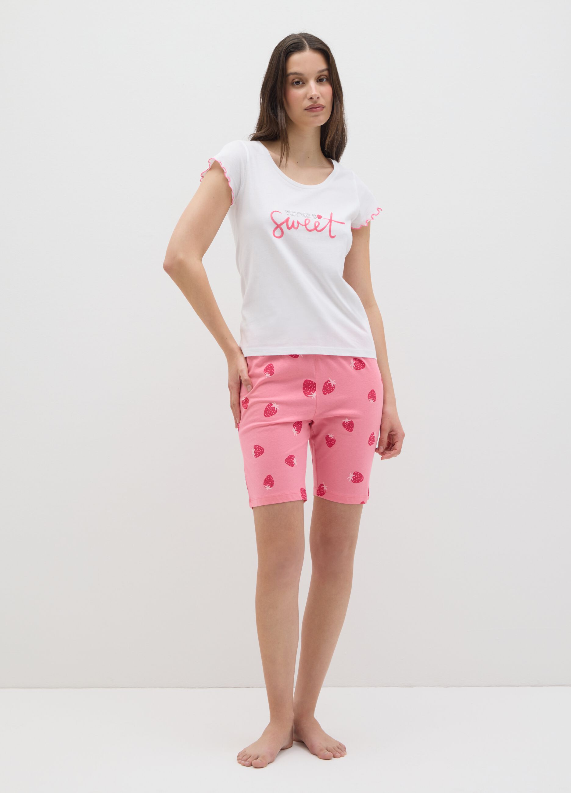 Women's regular fit pure cotton white t-shirt