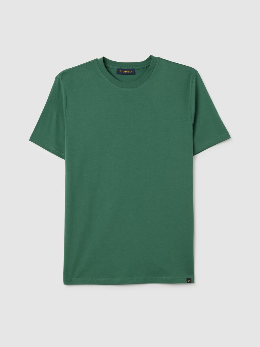 Green pure cotton T-shirt_4