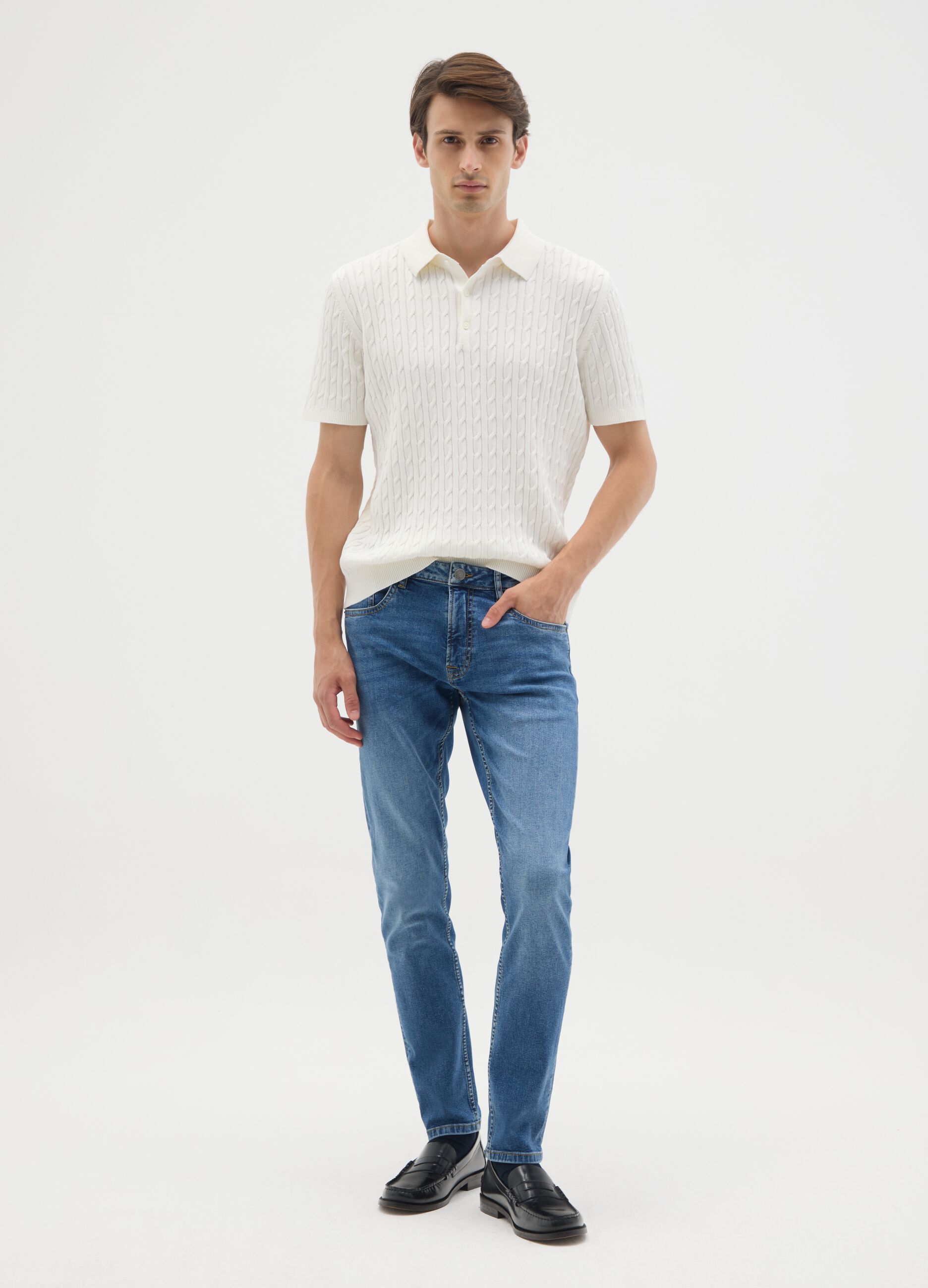 Blue Denim Skinny Fit Jeans