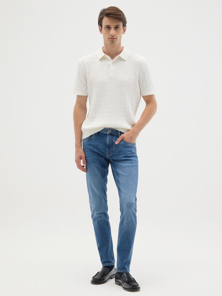 Blue Denim Skinny Fit Jeans_0