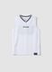 White sports vest with print_0