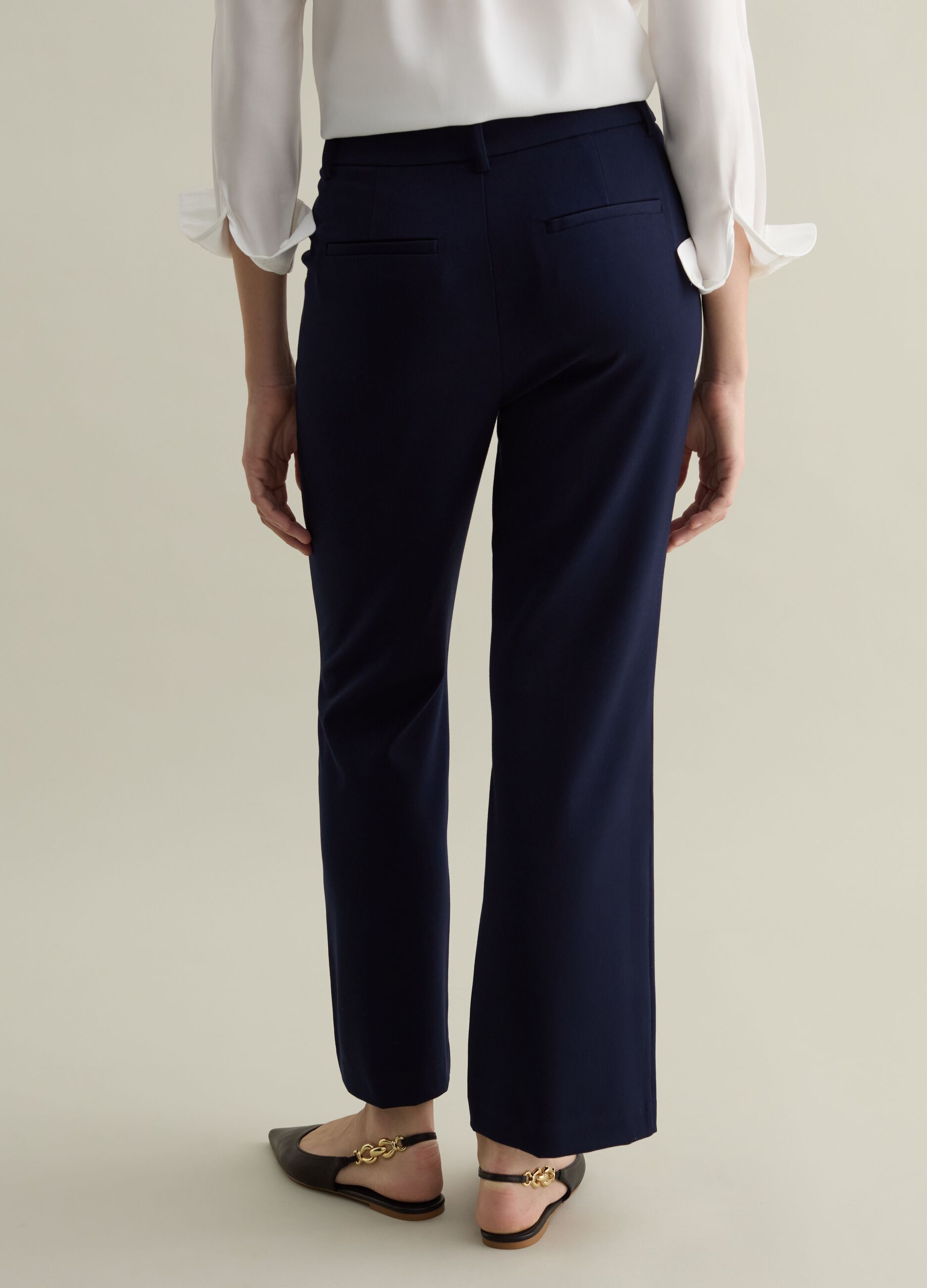 Straight-fit trousers in viscose blend