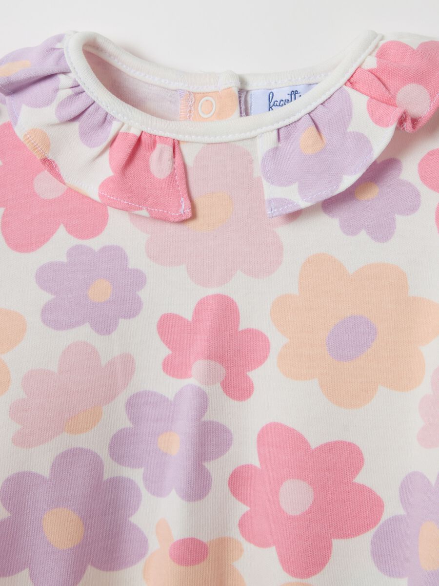 Long-sleeved bodysuit with flowers print_2