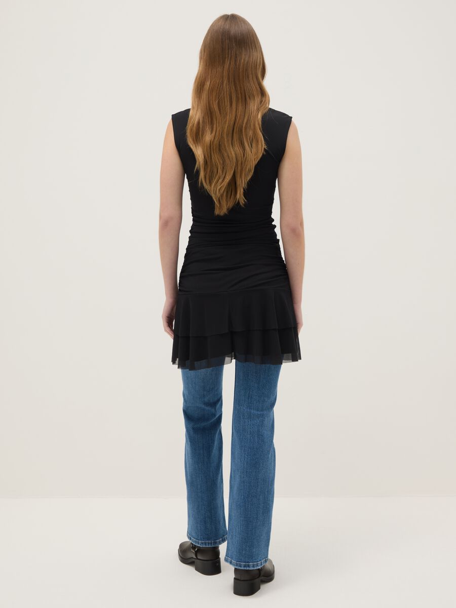 Black Sleeveless Dress Regular Fit_3