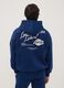Blue cotton-blend hoodie with Lakers print_2