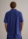 Blue short-sleeved cotton-blend polo shirt_2