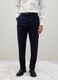Regular fit blue stretch blend trousers_3