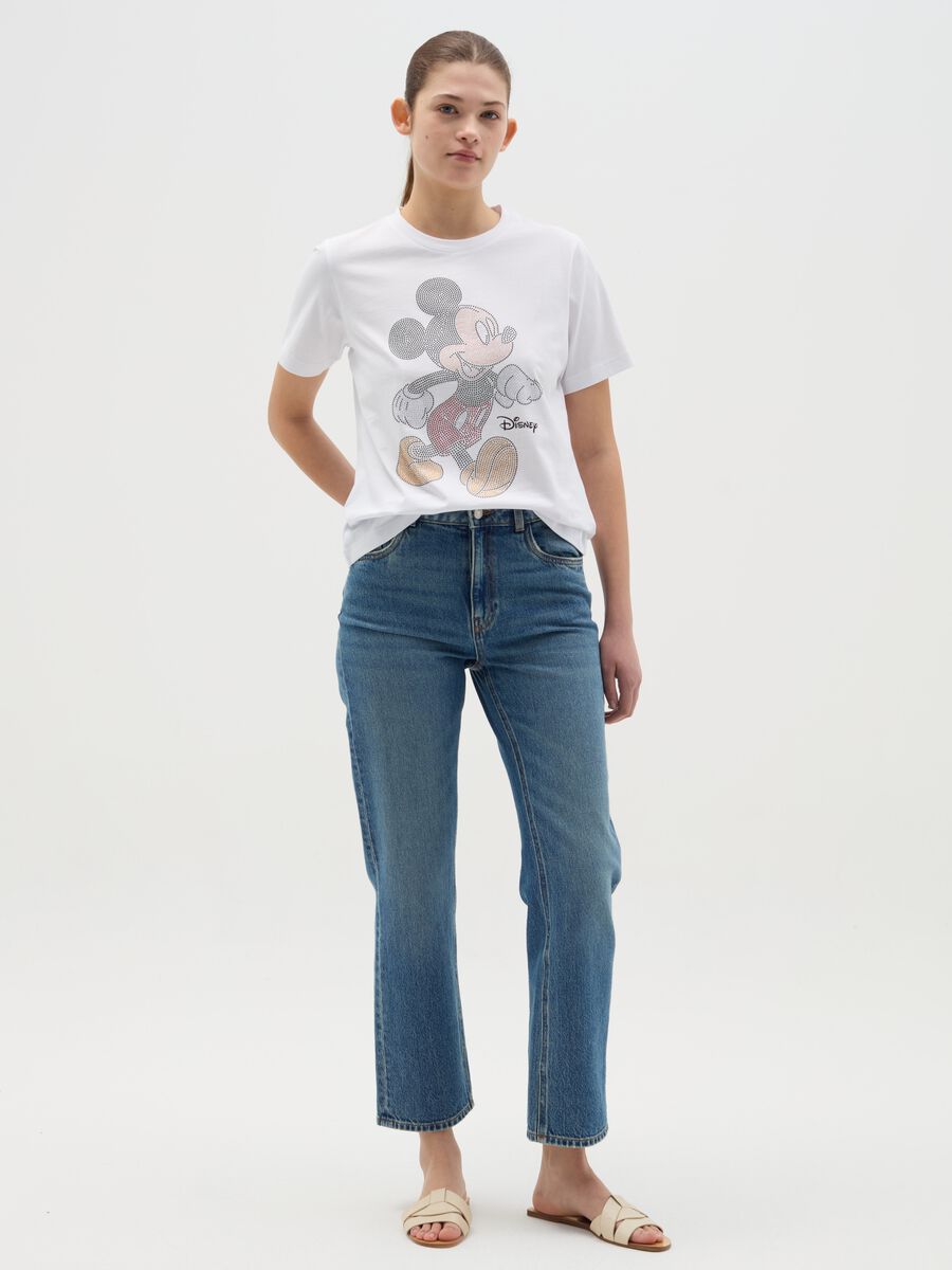 T-shirt with diamanté Mickey Mouse_1